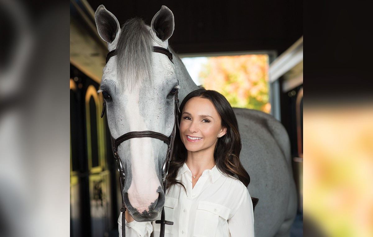 Georgina Bloomberg and Juvina at the Hampton Classic