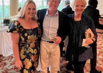 Julienne Penza-Boone, Quogue Mayor Robert Treuhold, Nancy Treuhold at WHBPAC Cocktail Party