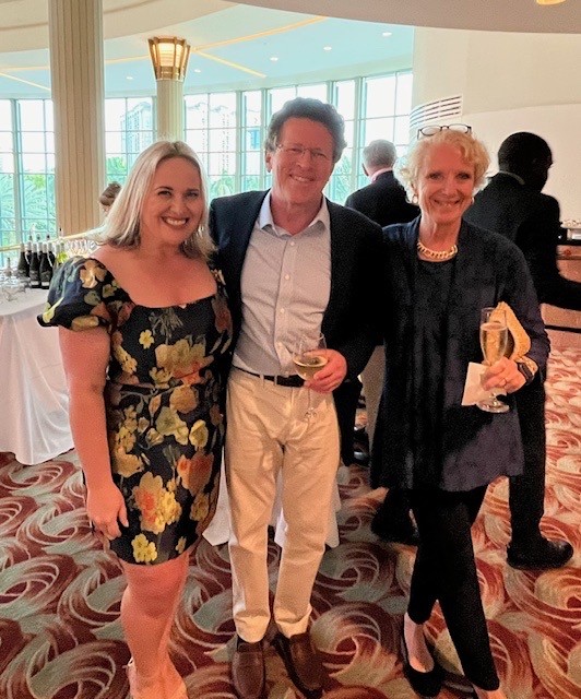 Julienne Penza-Boone, Quogue Mayor Robert Treuhold, Nancy Treuhold at WHBPAC Cocktail Party