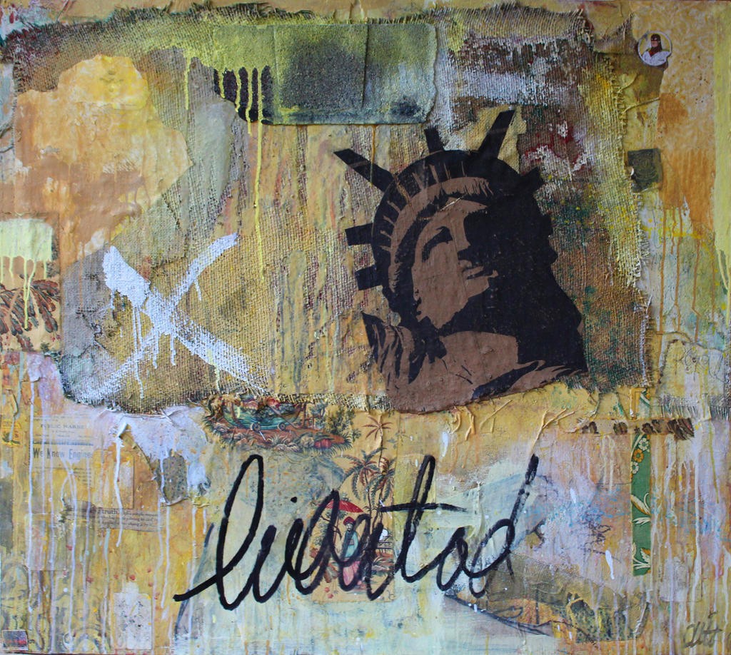 "Migration of Liberty" by Oliver Peterson on view at Art Groove 2024