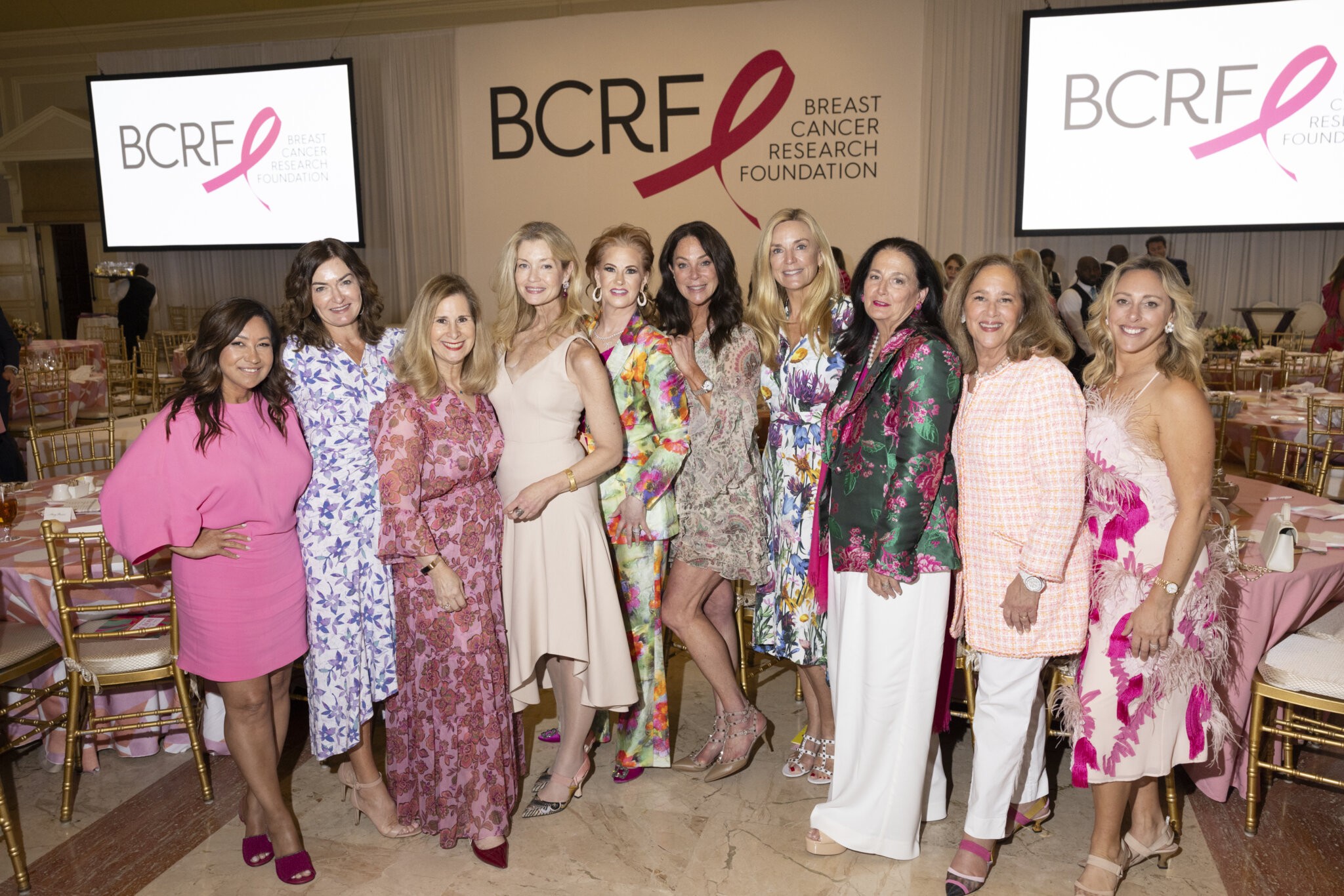 Sinesia Karol, Rimma Gluzman, Patricia Ribakoff, Simone Winston, Jennifer Kinsman, Andrea Brooks, Marie-Louise Palandjian, Jan Feldman, Linda Waintrup, Samantha Hanman at the Hot Pink Luncheon