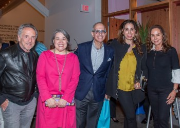 Allan Spivak, Parrish Exec. Dir. Mónica Ramírez-Montagut, Steve Horowitz, Alexandra Stanton, Yanina Spivak at the Spring Fling