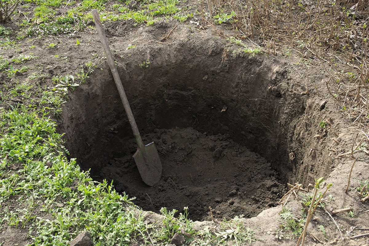 A reimagining of the stolen time capsule scene in Southampton - empty hole