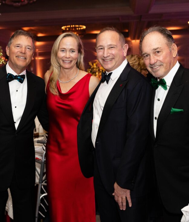 Peter and Simone Bonutti with Moti Ferder and Ron McMackin at the Lady in Red Gala