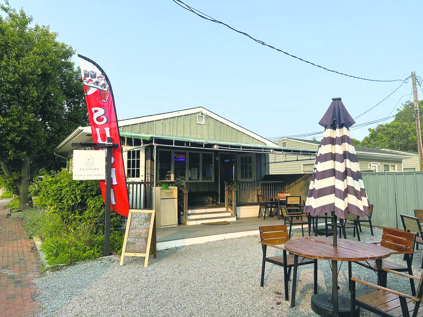 Johnny Lin's Seaside House sushi bar on Flamingo Avenue in Montauk