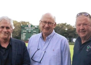 Mike Nicodema, Michael Stone, President of Wellington International, and Tim Gannon