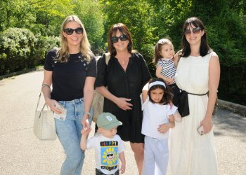 Dylan Altmann, Tammy Lacey, Kerri Rosen, Lilah and Sienna Rodrigues, Chloe Rosen at Block Party