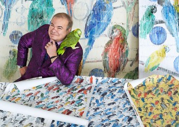 Hunt Slonem with his birds