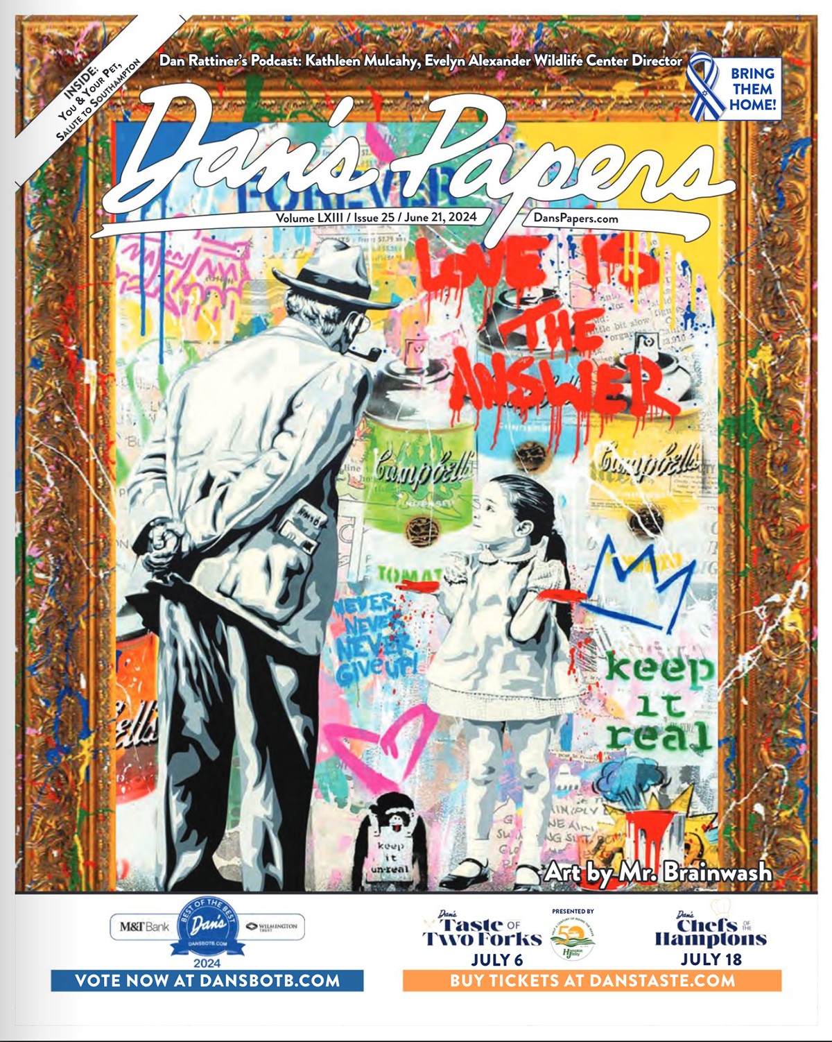 June 21, 2024 Dan's Papers cover art by Mr. Brainwash