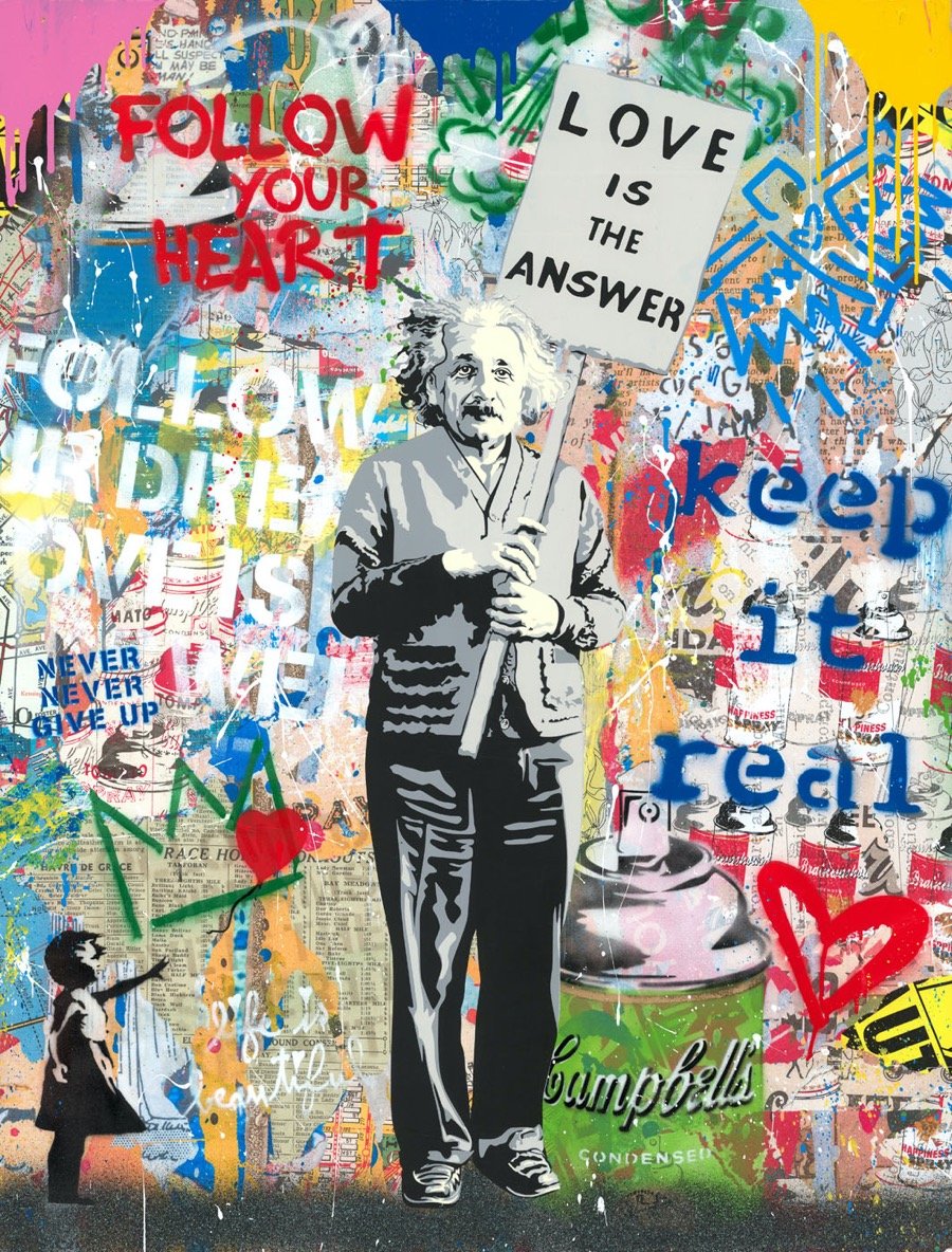 Mr. Brainwash's "Einstein" available at DTR Modern Galleries