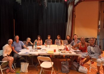 The cast of Sylvester Manor's 2024 Shakespeare production of 