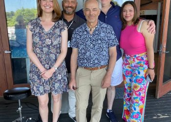 Denise McRedmond, Exec. Dir. Frank Quevedo, Board Member Dr. Carl Safina, Mark McRedmond, Mariana Gabrieles at Spring Celebration