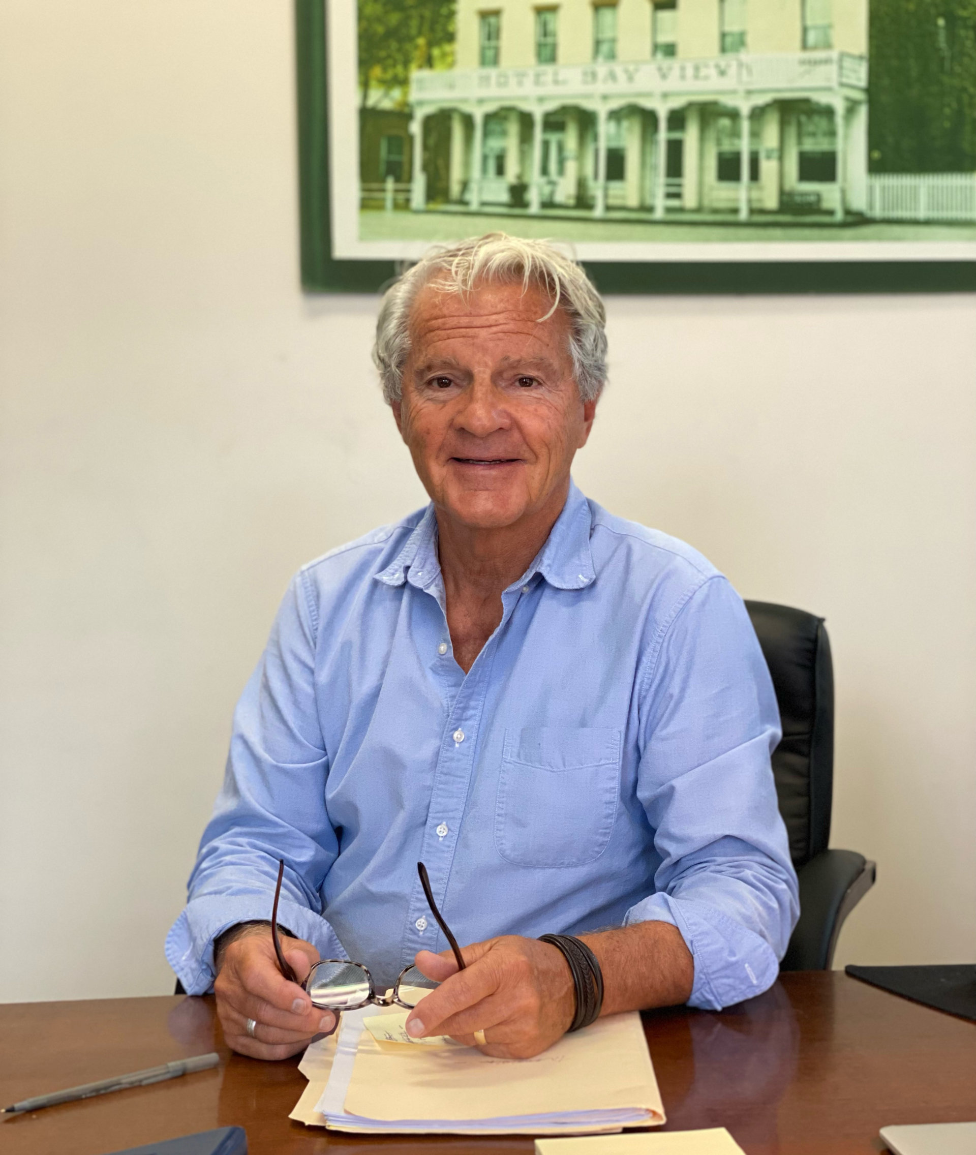 Sag Harbor Mayor James Larocca in his office