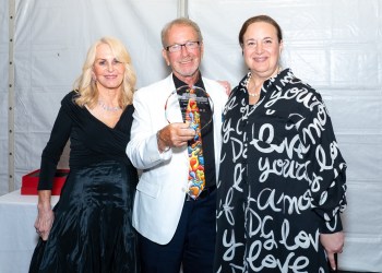 President Angela Susan Aton, Honoree Harvey R. Manes, Exec. Dir. Beth Horn at Museum Ball