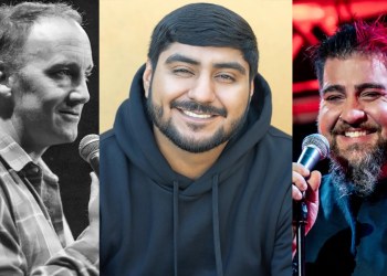 (L to R) Comedians Jay Mohr, Rene Vaca and Big Jay Oakerson, Courtesy of the Kravis Center