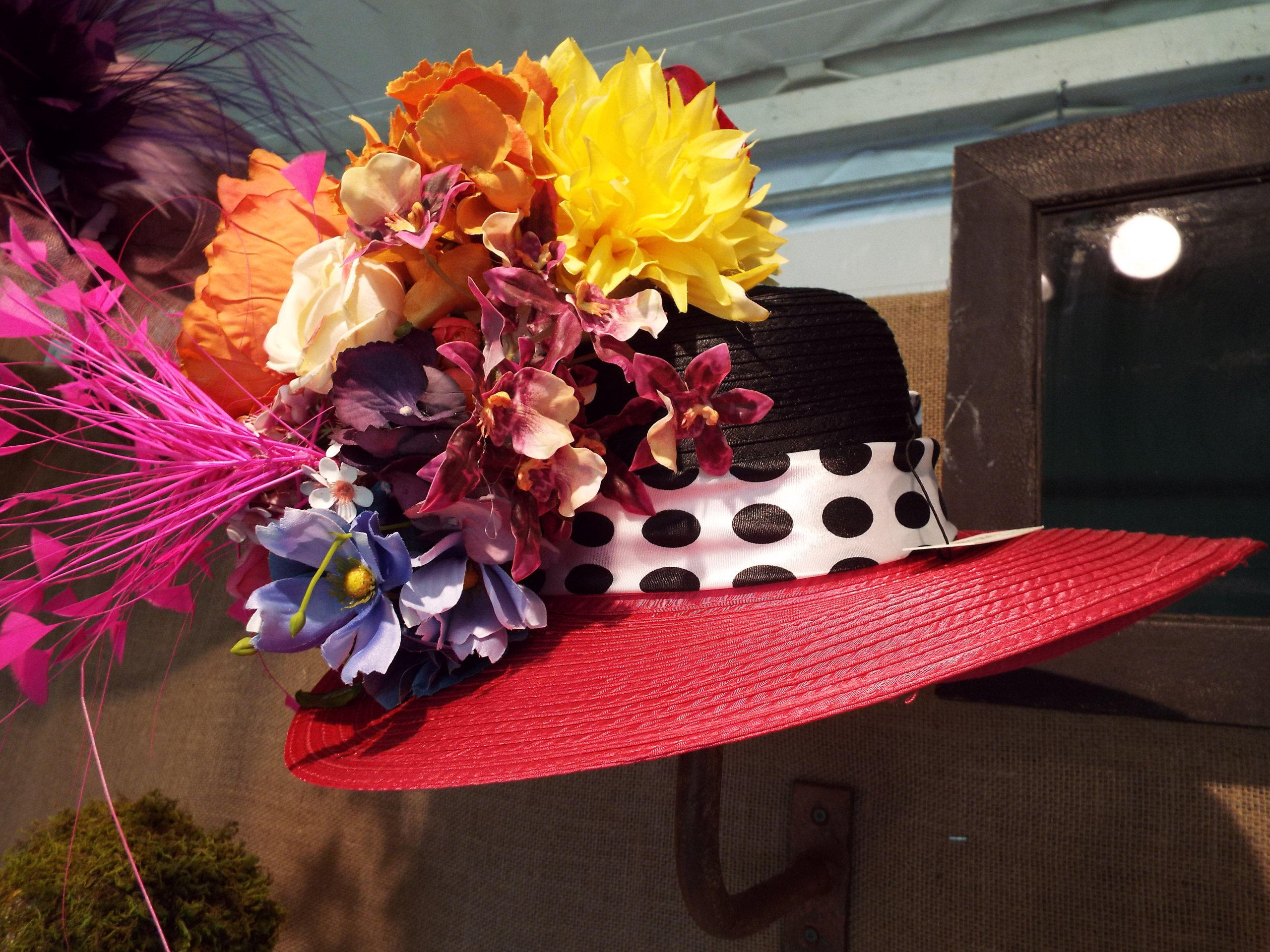 Quite the fabulous hat, sold by Marders at the Hampton Classic