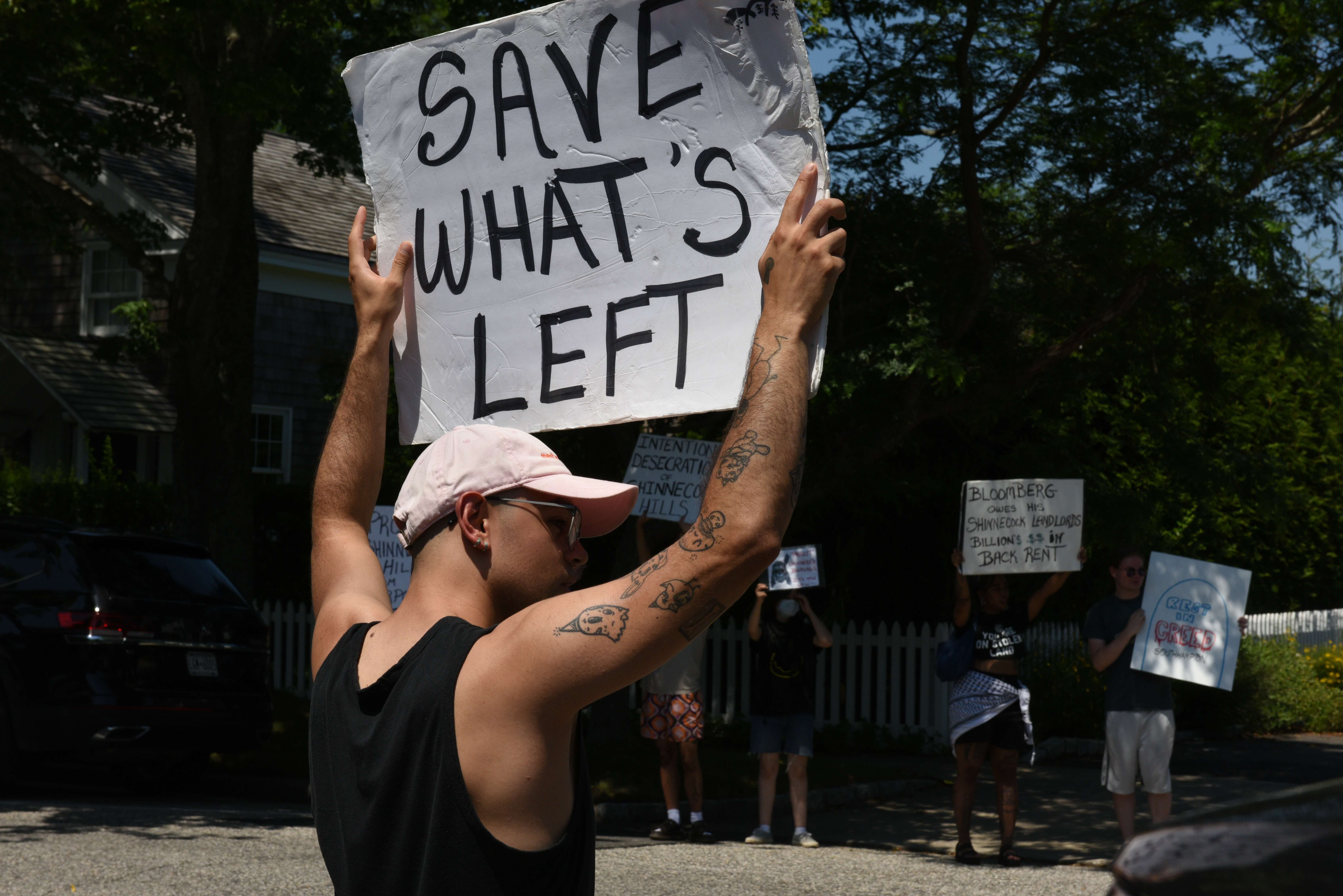 Protesters want the town to use CPF funds to save Shinnecock land