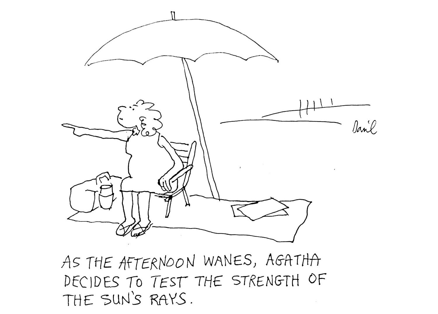 Sun umbrella Cartoon by Dan Rattiner