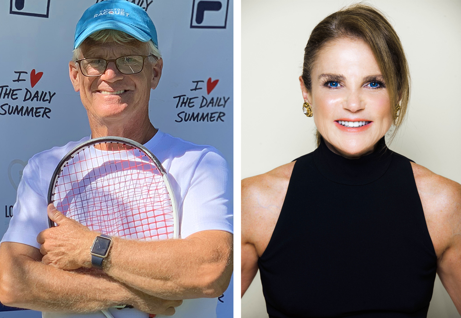 Hampton Racquet director John Graham and actress Tovah Feldshuh