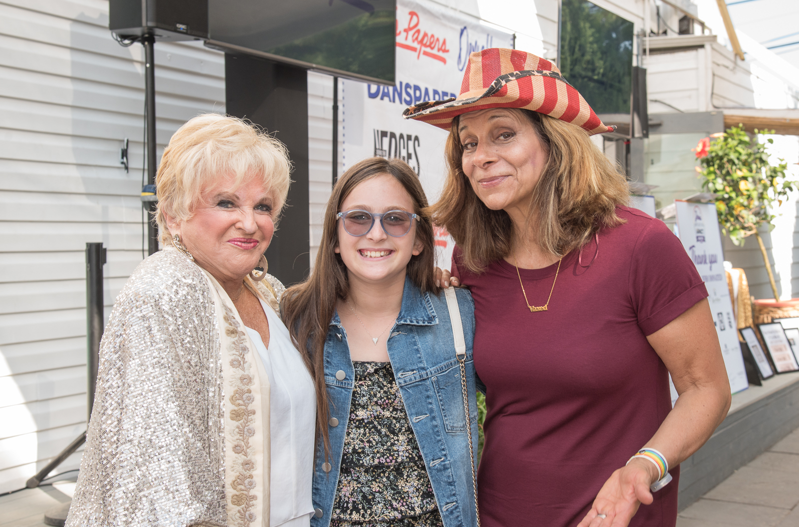 Vicky Schneps, Addison Aloni, Angela LaGreca at the Out East End Impact Awards