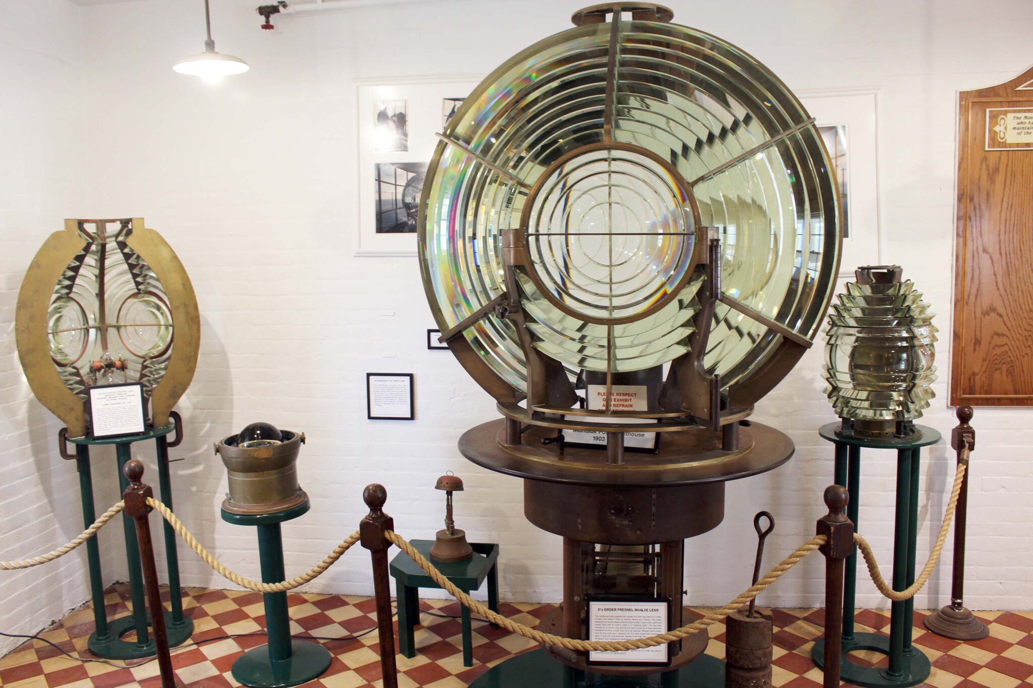 The Fresnel lens that served as the Montauk Lighthouse beacon for 84 years, from 1903-1987,