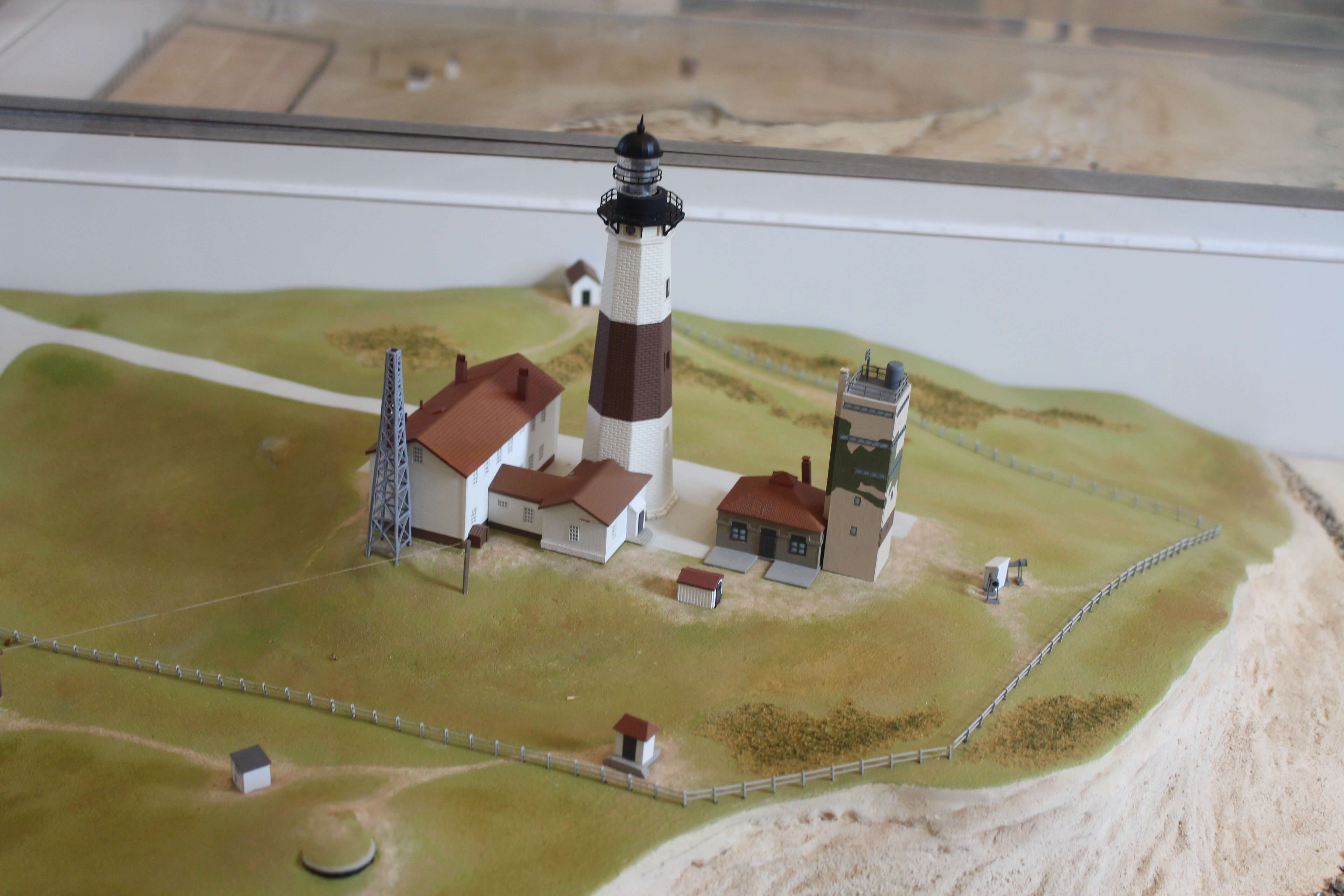Model of the Montauk Lighthouse inside the museum