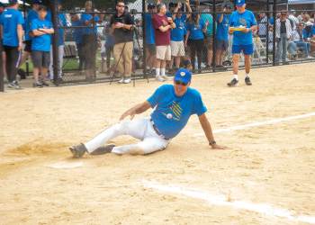Paul Winum at Artists and Writers Softball Game