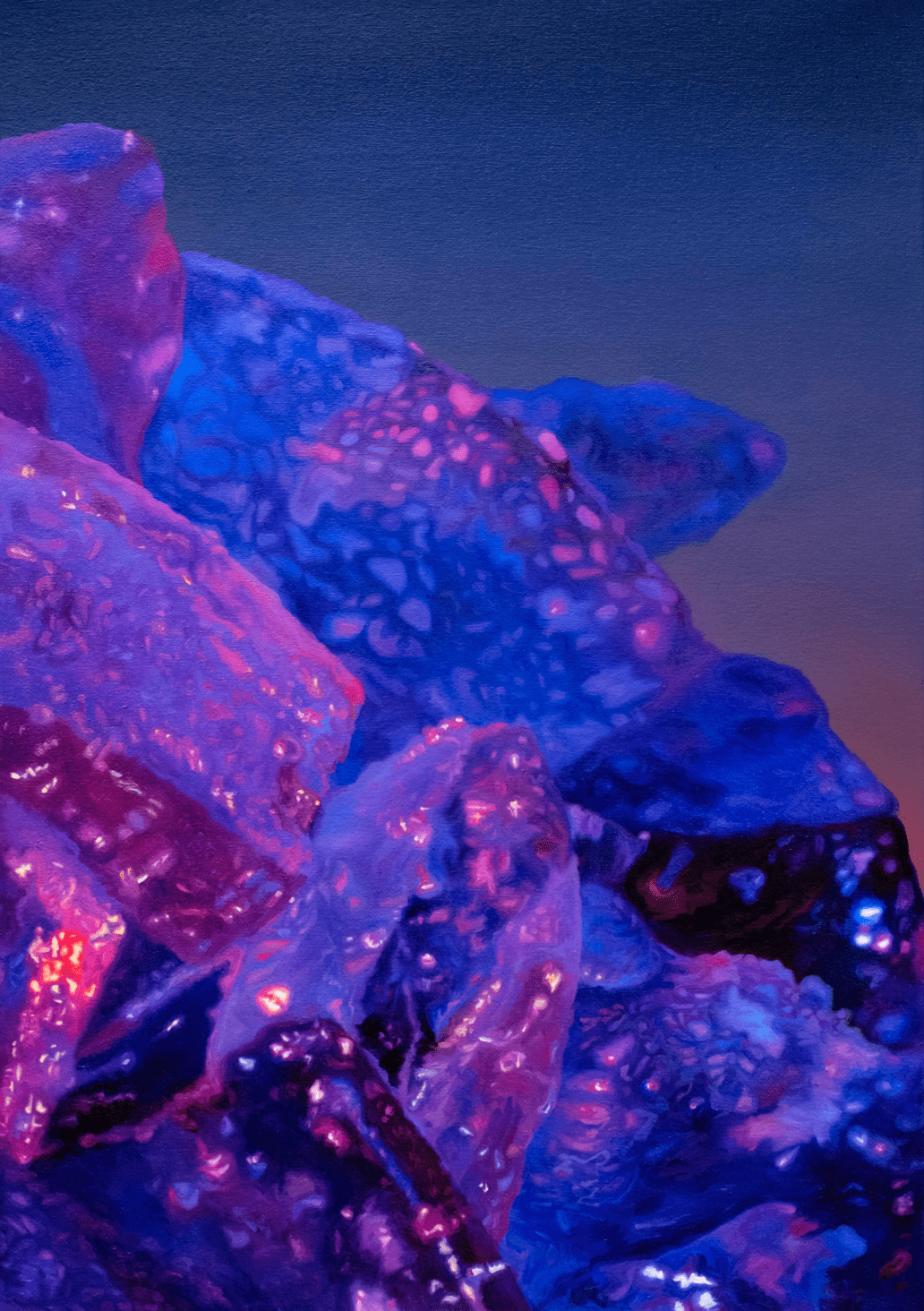 Amelia Carley's "Empurpled Ridge Glow (Glass Bottle Beach)" at SAC