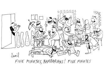 Hamptons International Film Festival movie Cartoon by Dan Rattiner