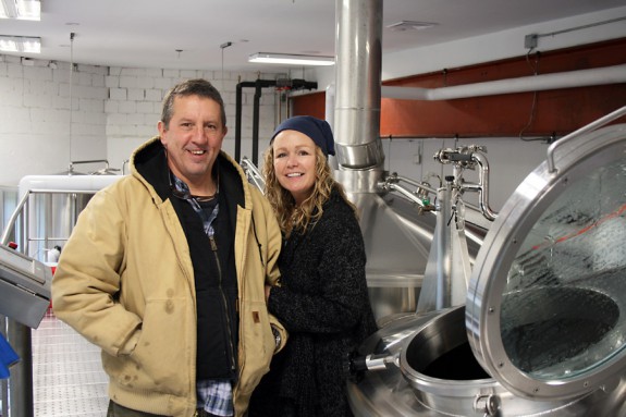 Rich and Ann Vandenburgh at Greenport Harbor Brewing Co.'s Peconic location
