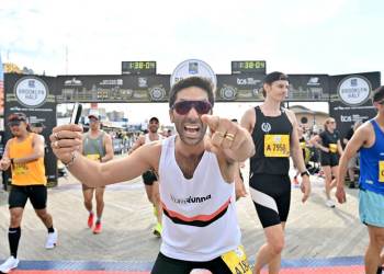NEW YORK, NEW YORK - MAY 18: Nev Schulman participates in the RBC Brooklyn Half Marathon on May 18, 2024 in New York City. The RBC Brooklyn Half is held in Brooklyn, NY and finishes on the boardwalk at Coney Island