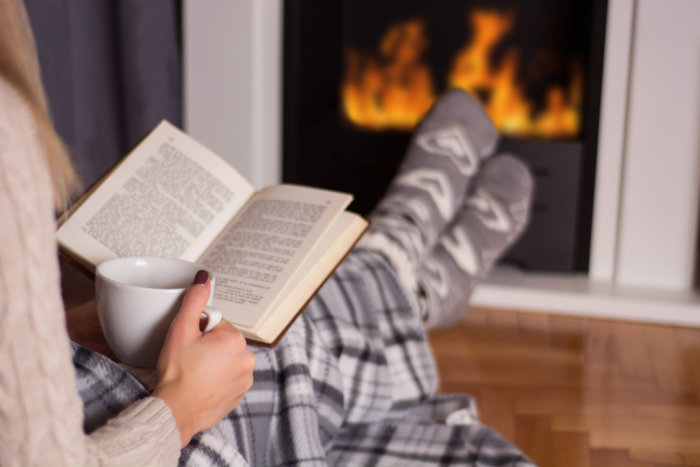 Enjoy bestsellers by the fire!