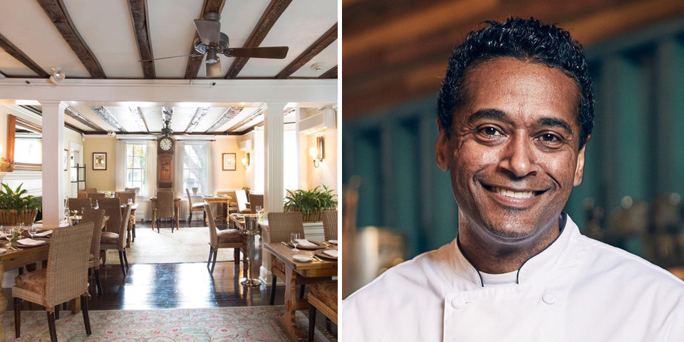 Inside 1770 House (left), Chef Chris Scott (right)