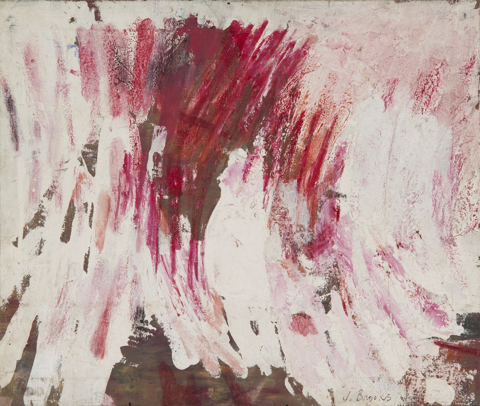 James Brooks' "Untitled" (1953, Oil on and crayon on canvas, 18" x 24") at the Parrish Art Museum, Water Mill, NY