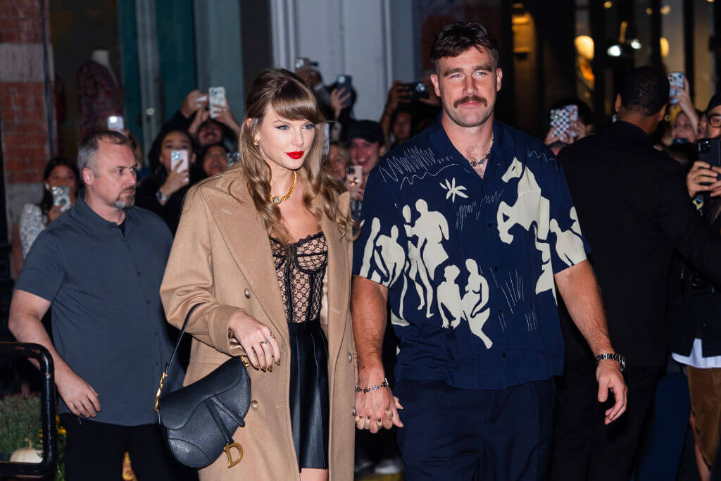 Taylor Swift and Travis Kelce are seen in SoHo