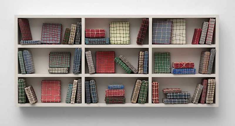 Book art by Carolyn Conrad on view in "Look at the Book," Courtesy Southampton Arts Center
