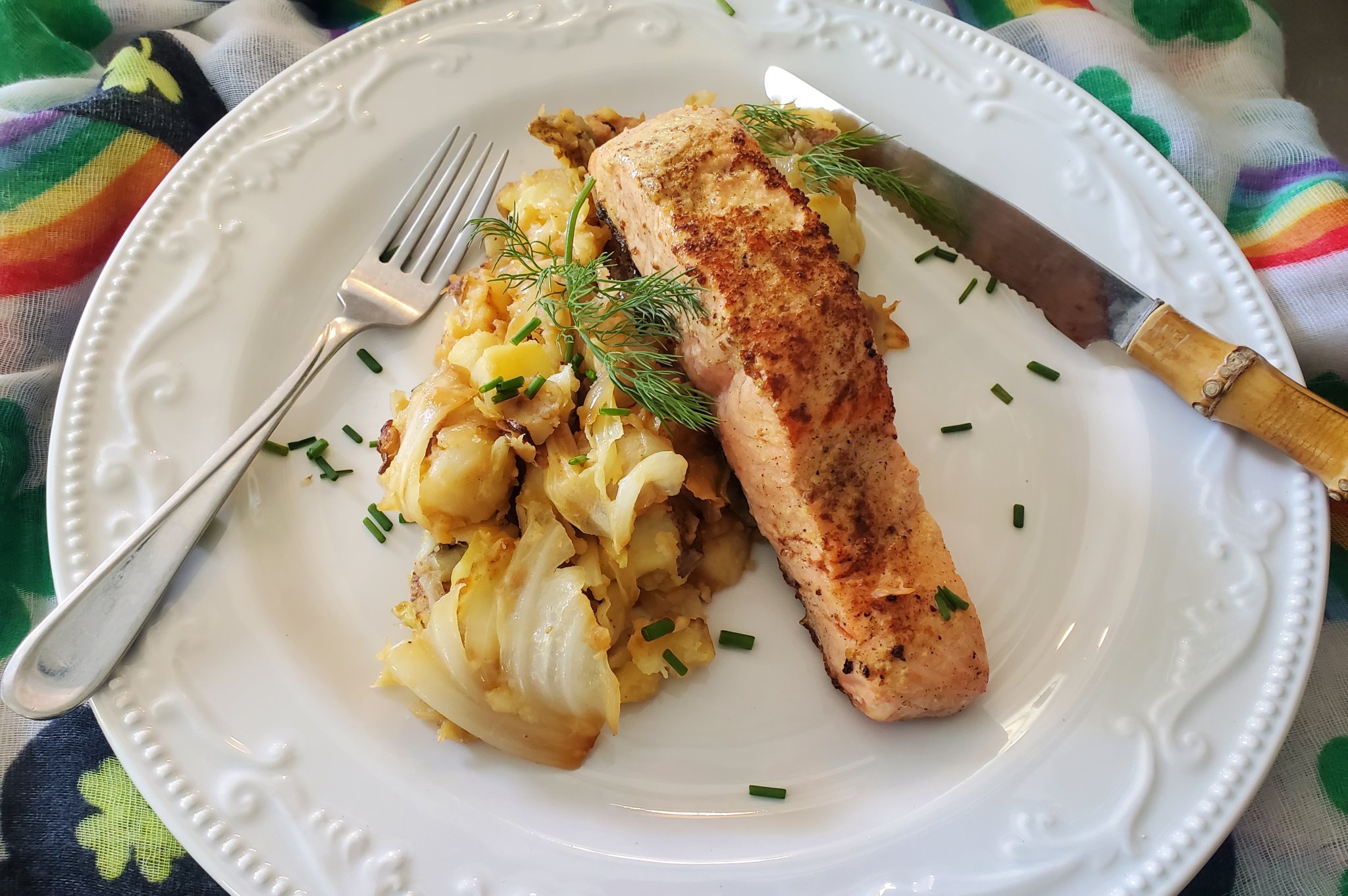Salmon with Dijon Honey Glaze.