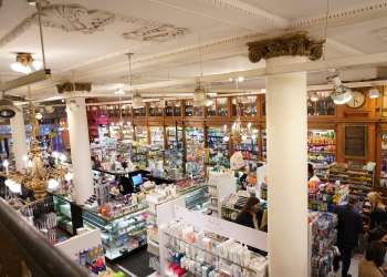 An interior view from the C.O. Bigelow mezzanine