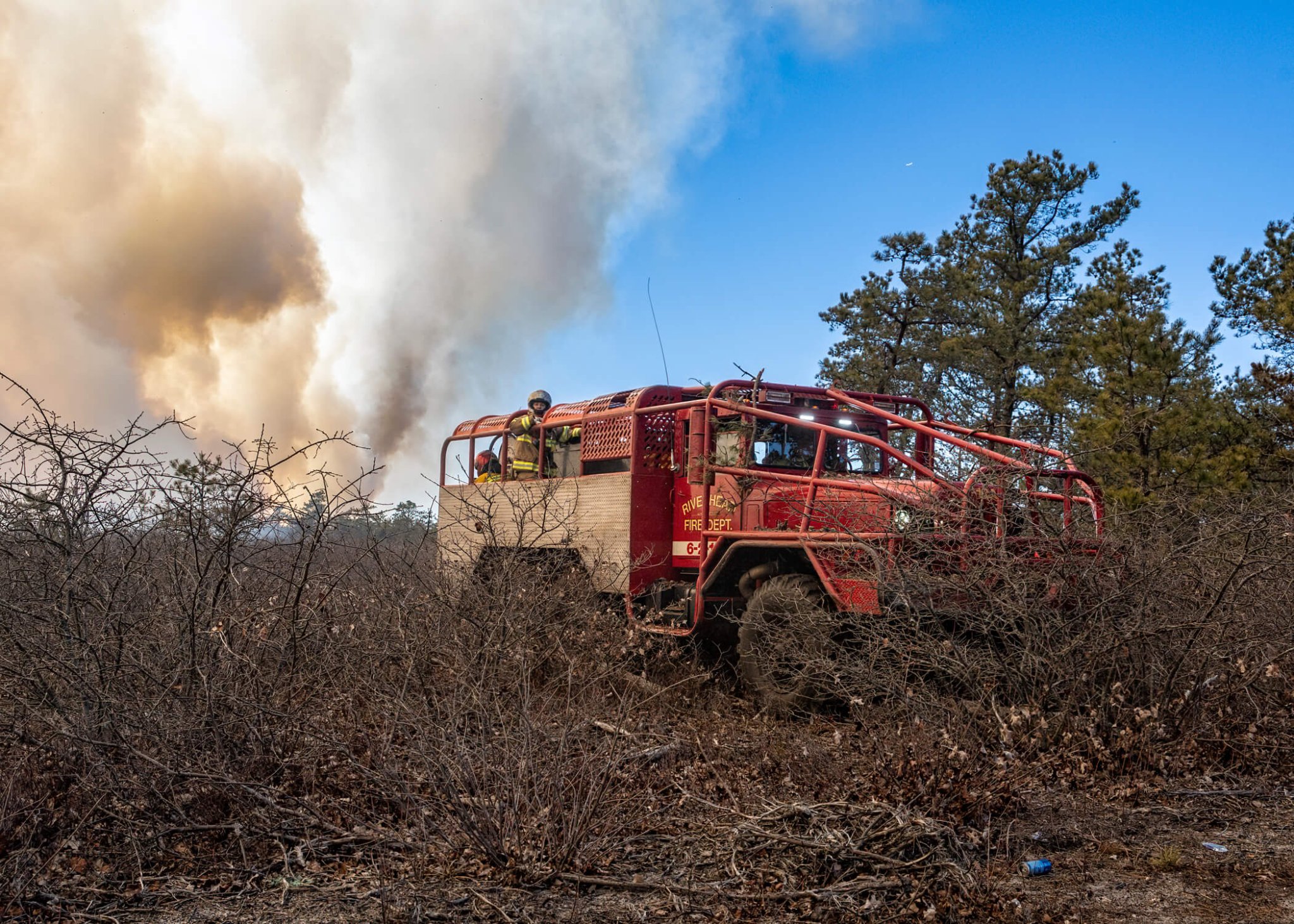 Special equipment was brought in to fight the Westhampton brush fire (John Neely)
