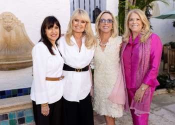 Joan Yanow, Sonja Stevens, Michelle Russell Johnson, Karen Swanson at Old Bags Luncheon