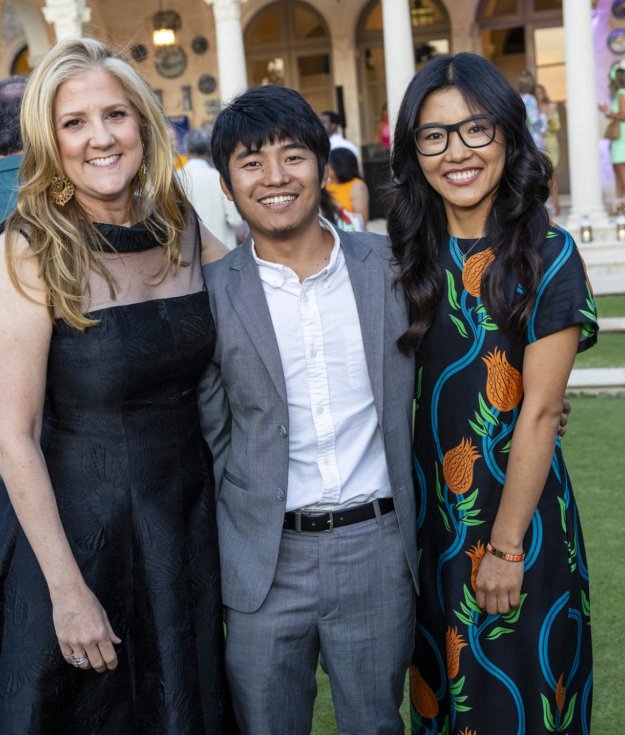 Kristen Risher, Phub Dorji, Sangay Choden at Habitat for Humanity Cocktail Party