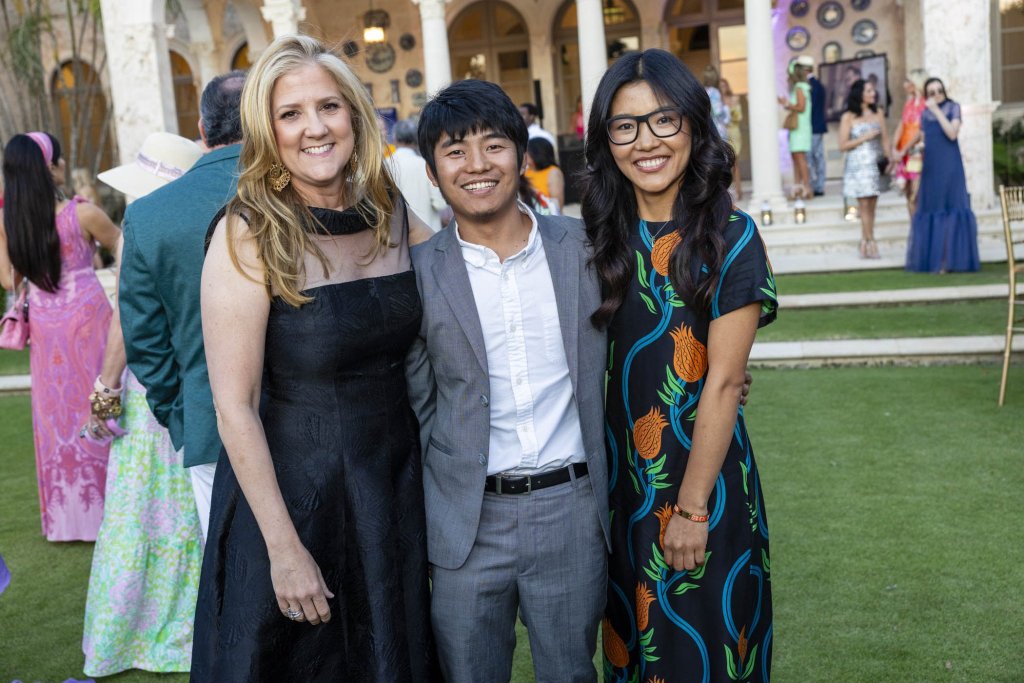 Kristen Risher, Phub Dorji, Sangay Choden at Habitat for Humanity Cocktail Party