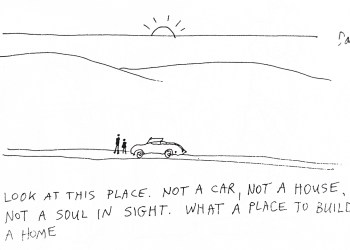 Car Hamptons real estate cartoon by Dan Rattiner