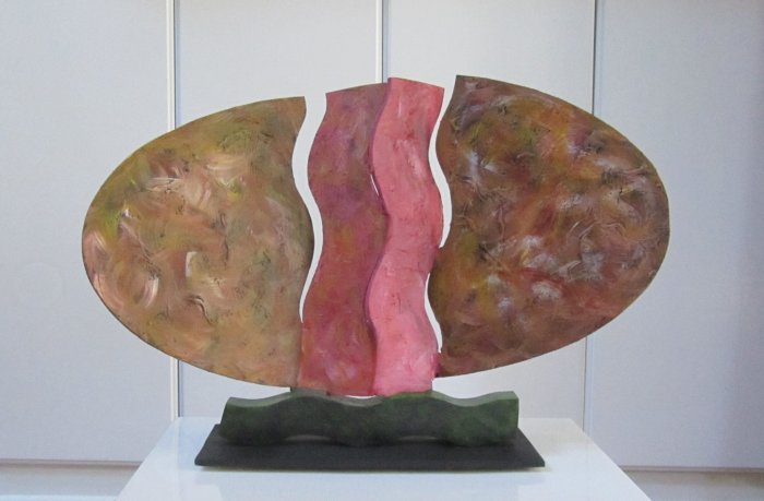 "Elliptic Wave" sculpture by Hans Van de Bovenkamp on view at Art Groove 2025