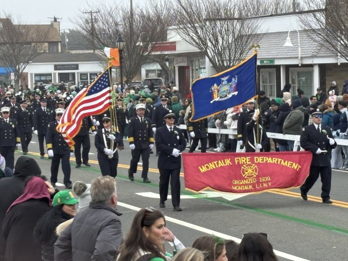 Montauk Fire Department at Montauk St. Patrick's Day Parade