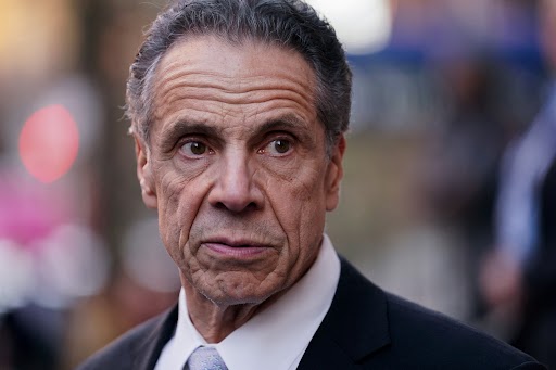 New York City mayoral candidate, and former New York Governor, Andrew Cuomo speaks to the media after delivering an address on antisemitism at the West Side Institutional Synagogue in New York City, U.S., April 1, 2025.
