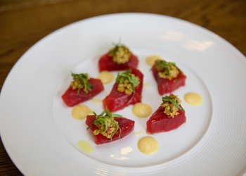 Mirabelle Yellowfin Tuna Crudo.