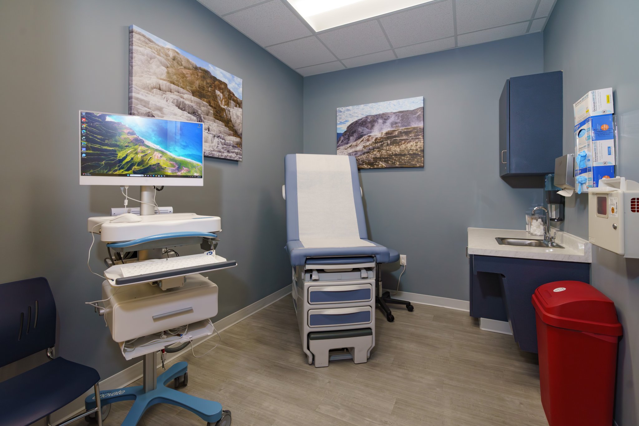 Men's Only Medical exam room