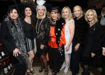 Arlene Lazare, Lauren Lazare, Ruth Miller, Katlean de Monchy, Suzanne Miller, Randi Schatz at Great Gatsby Luncheon
