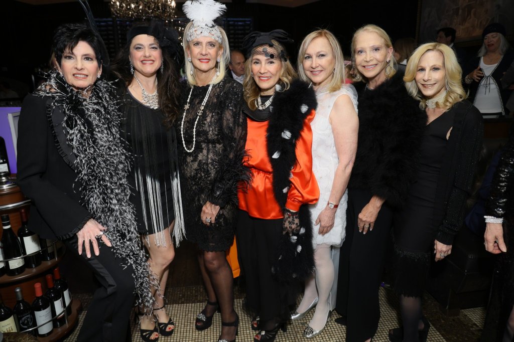 Arlene Lazare, Lauren Lazare, Ruth Miller, Katlean de Monchy, Suzanne Miller, Randi Schatz at Great Gatsby Luncheon
